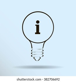Information sign icon, vector illustration. Flat design style