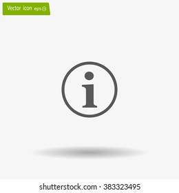 Information sign icon, vector illustration. Flat design style