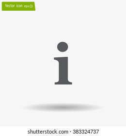 Information sign icon, vector illustration. Flat design style