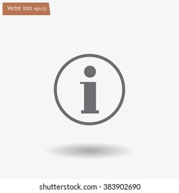 Information sign icon, vector illustration. Flat design style