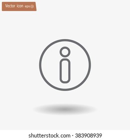 Information sign icon, vector illustration. Flat design style