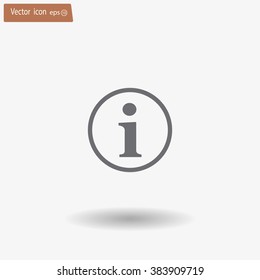 Information sign icon, vector illustration. Flat design style