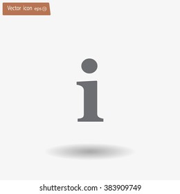 Information sign icon, vector illustration. Flat design style