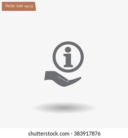 Information sign icon, vector illustration. Flat design style