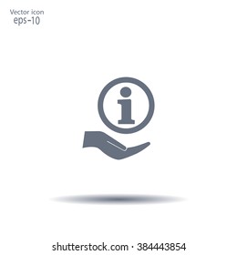Information sign icon, vector illustration. Flat design style
