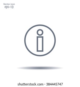 Information sign icon, vector illustration. Flat design style