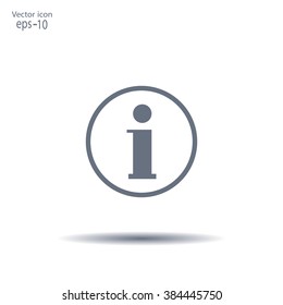 Information sign icon, vector illustration. Flat design style
