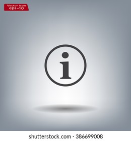 Information sign icon, vector illustration. Flat design style