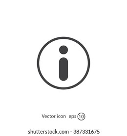 Information sign icon, vector illustration. Flat design style