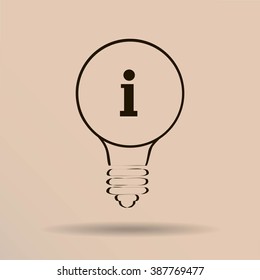 Information sign icon, vector illustration. Flat design style
