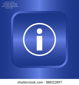 Information sign icon, vector illustration. Flat design style