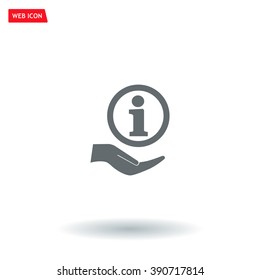 Information sign icon, vector illustration. Flat design style