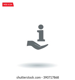 Information sign icon, vector illustration. Flat design style