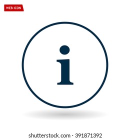Information sign icon, vector illustration. Flat design style