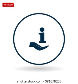 Information sign icon, vector illustration. Flat design style