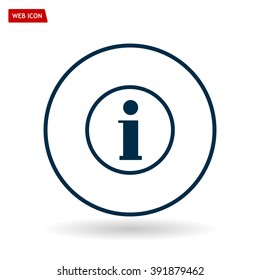 Information sign icon, vector illustration. Flat design style