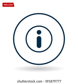 Information sign icon, vector illustration. Flat design style