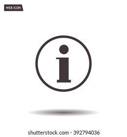Information sign icon, vector illustration. Flat design style