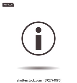Information sign icon, vector illustration. Flat design style