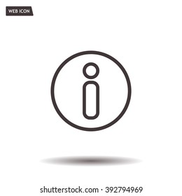 Information sign icon, vector illustration. Flat design style
