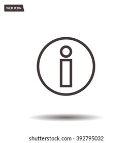 Information sign icon, vector illustration. Flat design style