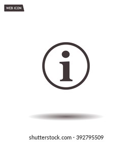 Information sign icon, vector illustration. Flat design style