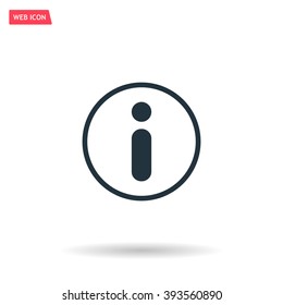 Information sign icon, vector illustration. Flat design style