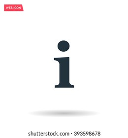 Information sign icon, vector illustration. Flat design style