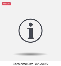 Information sign icon, vector illustration. Flat design style