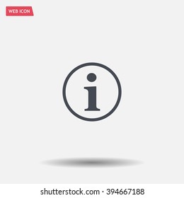 Information sign icon, vector illustration. Flat design style