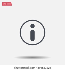 Information sign icon, vector illustration. Flat design style