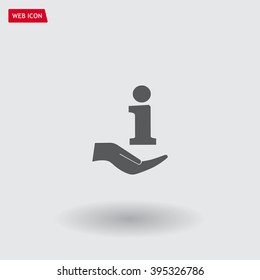 Information sign icon, vector illustration. Flat design style