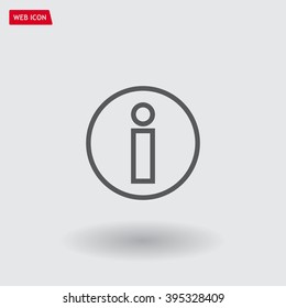 Information sign icon, vector illustration. Flat design style