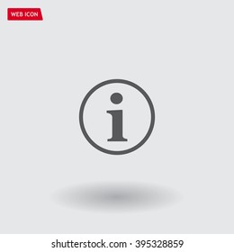Information sign icon, vector illustration. Flat design style