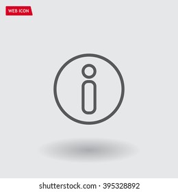 Information sign icon, vector illustration. Flat design style