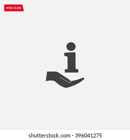 Information sign icon, vector illustration. Flat design style
