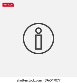 Information sign icon, vector illustration. Flat design style