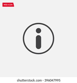 Information sign icon, vector illustration. Flat design style