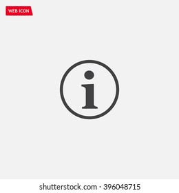 Information sign icon, vector illustration. Flat design style