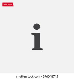 Information sign icon, vector illustration. Flat design style