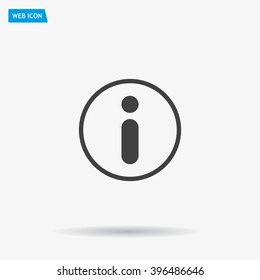 Information sign icon, vector illustration. Flat design style