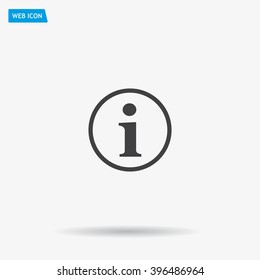 Information sign icon, vector illustration. Flat design style