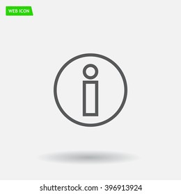 Information sign icon, vector illustration. Flat design style
