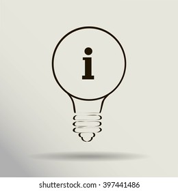 Information sign icon, vector illustration. Flat design style