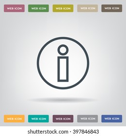 Information sign icon, vector illustration. Flat design style
