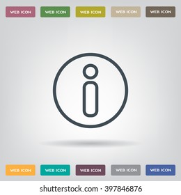 Information sign icon, vector illustration. Flat design style