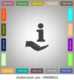 Information sign icon, vector illustration. Flat design style
