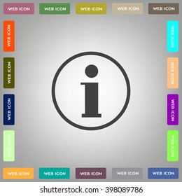 Information sign icon, vector illustration. Flat design style