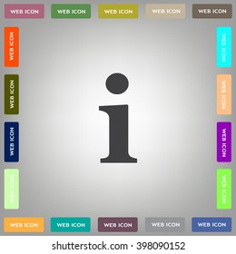 Information sign icon, vector illustration. Flat design style