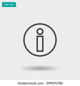 Information sign icon, vector illustration. Flat design style